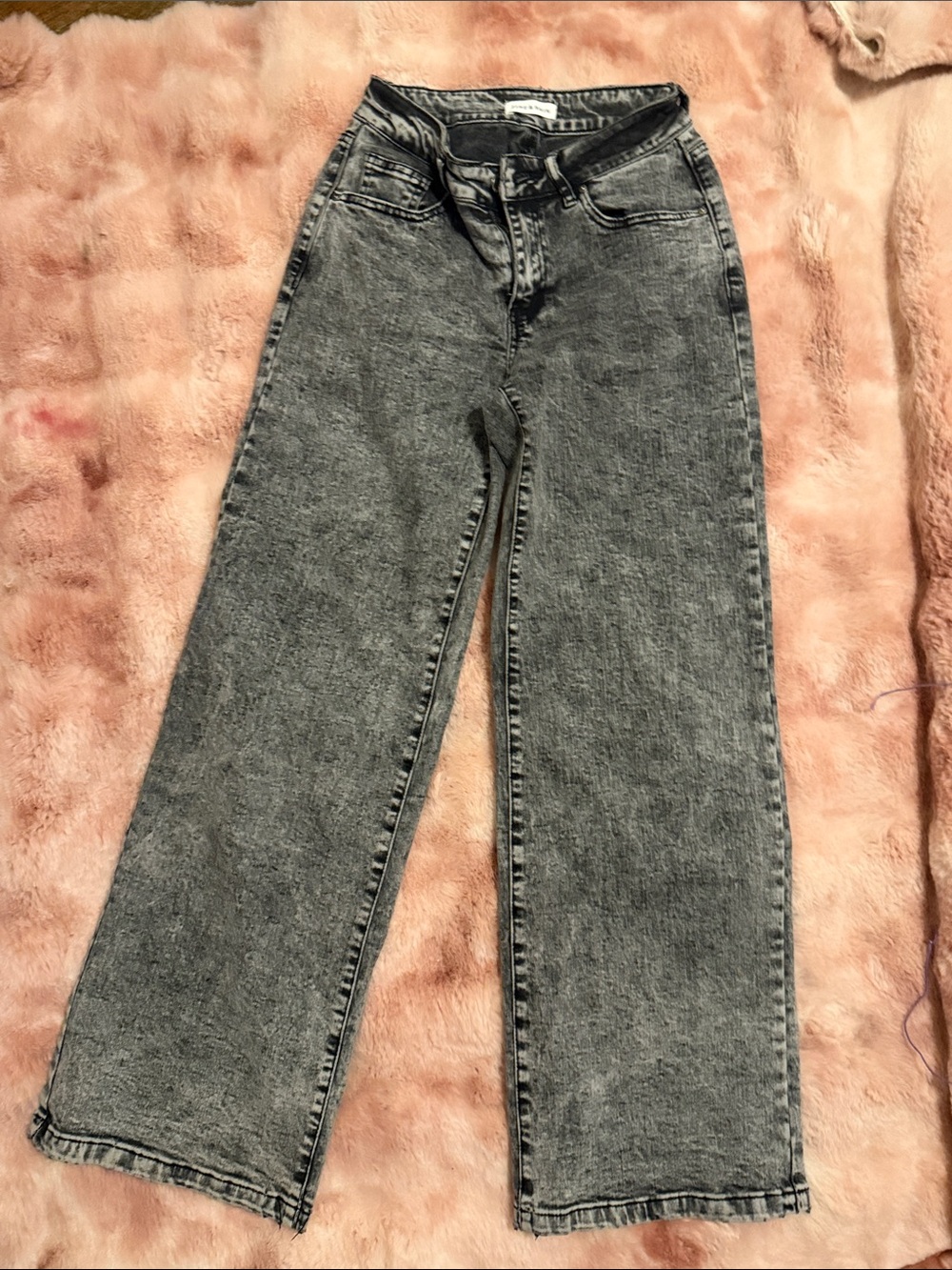 High-Rise Wide Leg Women’s Jeans - Washed Black
